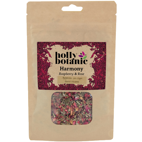 Harmony raspberry and rose loose tisane 20 cups loose pouch