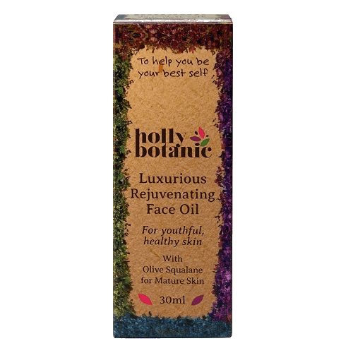 Rejuvenating face oil for mature skin in box.