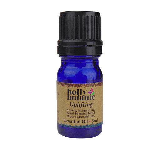 Uplifting essential oil blend, for use with oil burners or diffusers. 