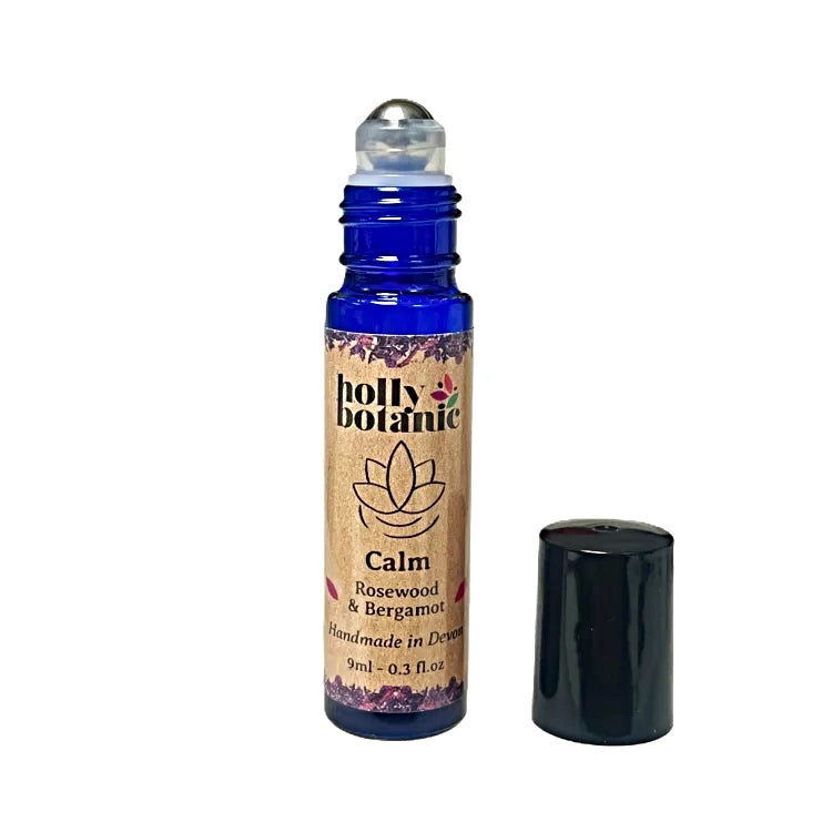 Calm roll-on pulse point oil 9ml lid off