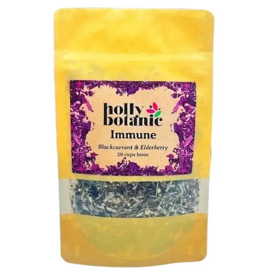 Immune tisane features blackcurrent and elderberry to boost the immune system supplied in a recyclable pouch
