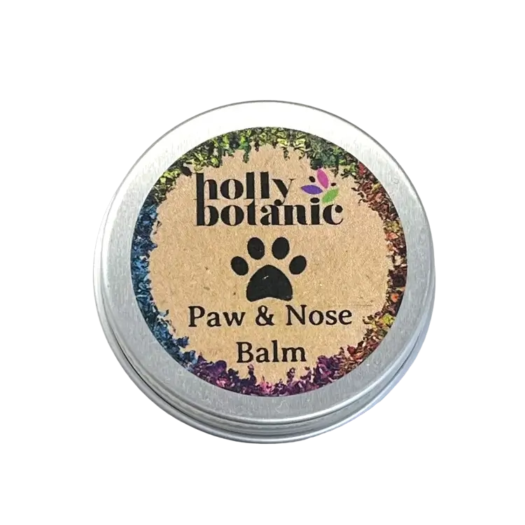 Nose and paw balm supplied in an aluminium, recyclable tin. Closed