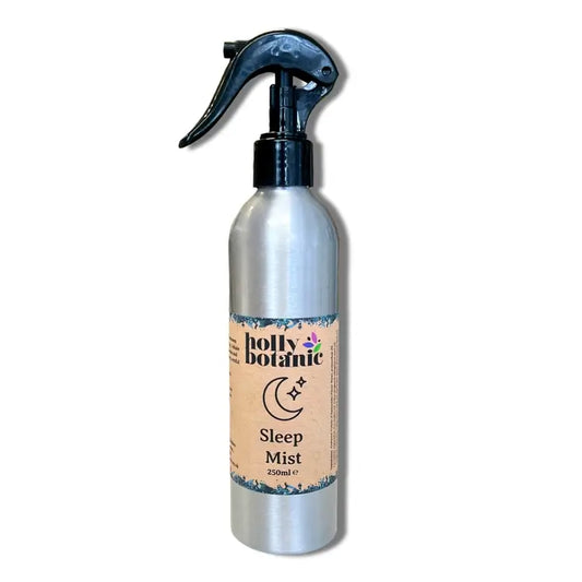 A spray bottle of holly botanic sleep mist